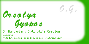 orsolya gyopos business card